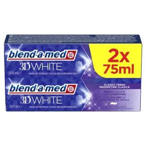 Blend-a-med 3D White Classic Fresh Pasta do zębów 2x75 ml