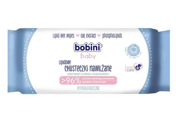 Bobini Baby chusteczki nawilżające hypoalergiczne dla dzieci i niemowląt 60szt.