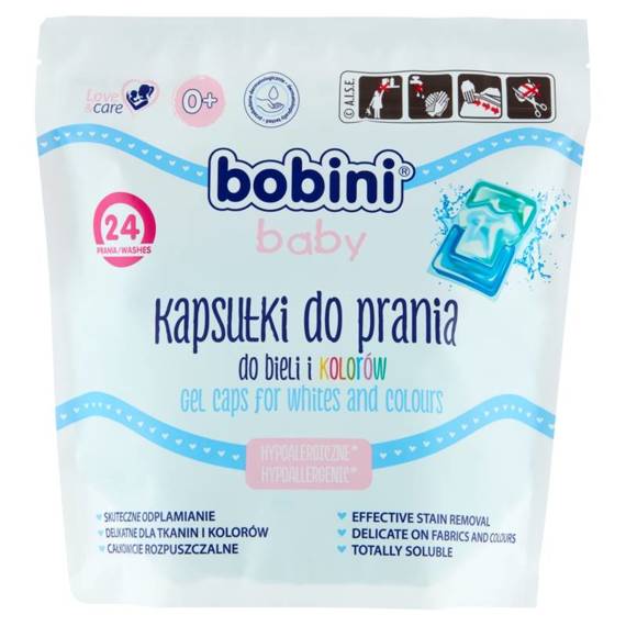 Bobini Baby kapsułki do prania do bieli i kolorów 24szt