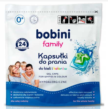 Bobini Family Kapsułki do Prania Uniwersalne 24 pr