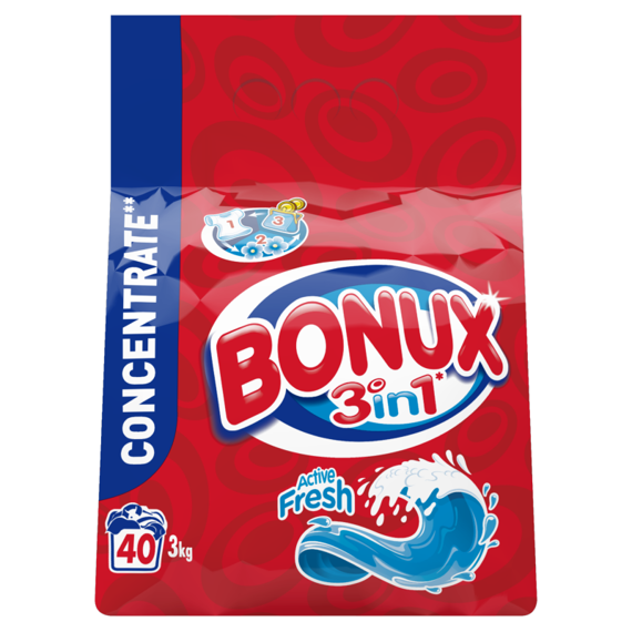 Bonux Active Fresh washing powder 3 kg (40 WL)