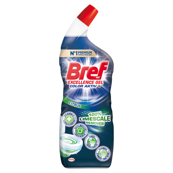 Bref WC Excellence Gel Color Aktiv+ Citrus Toilet Cleaner 700 ml