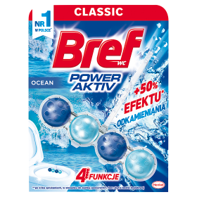 Bref WC Power Aktiv Washing and Fragrance Hanger for Toilet Bowls Ocean 50g