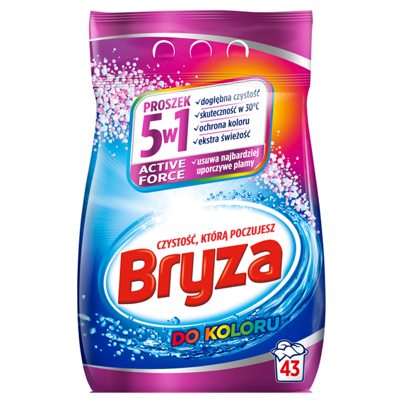 Bryza Active Force 5in1 Washing powder for color 2.795 kg (43 washes)