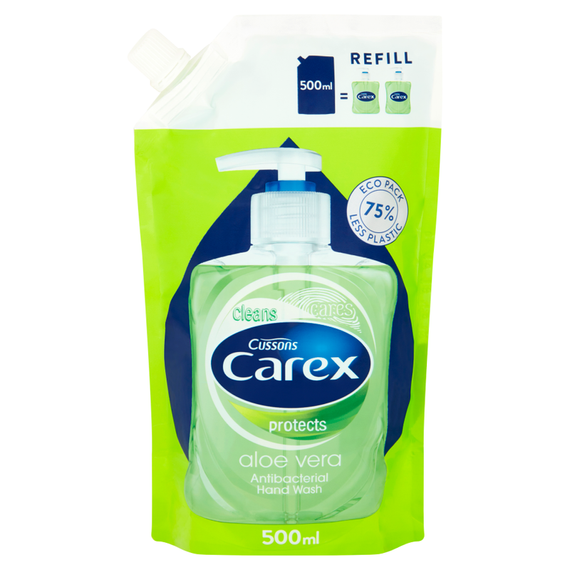 Carex Aloe Vera Antibacterial Liquid Soap Refill 500ml