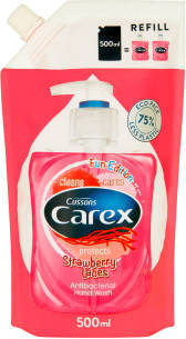 Carex Kids Strawberry Candy Antibacterial soap refill 500ml