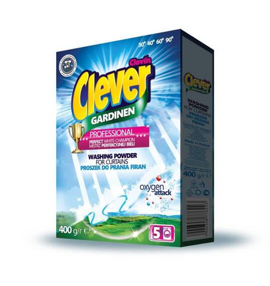 Clovin CLEVER proszek do prania firan 400 g