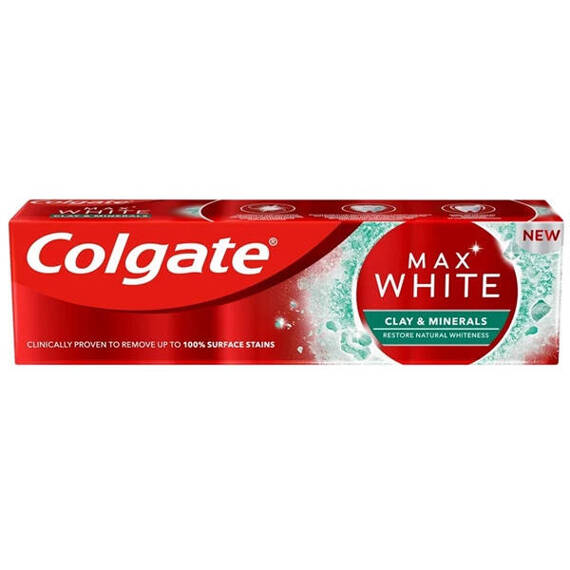 Colgate Max White Clay & Minerals whitening toothpaste with clay and minerals 75ml