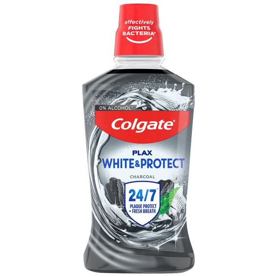 Colgate Płyn do płukania jamy ustnej Colgate Plax White+Charcoal 500 ml