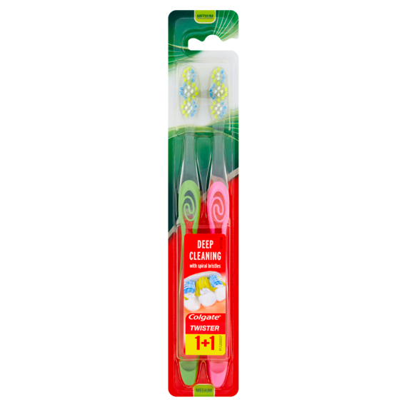 Colgate Twister Toothbrush Medium 2 pieces