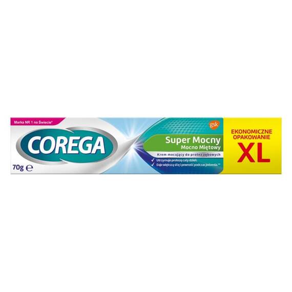 Corega denture fixing cream super strong mint 70 g