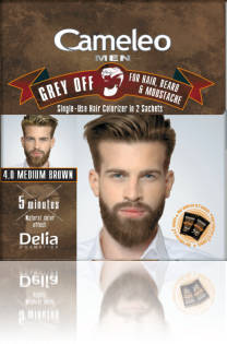 Delia Cosmetics Cameleo Men reduktor siwizny dla mężczyzn odcień 4.0 Medium Brown 2x15ml