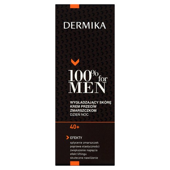 Dermika 100% for Men 40+ Smoothing anti-wrinkle skin cream at night 50ml