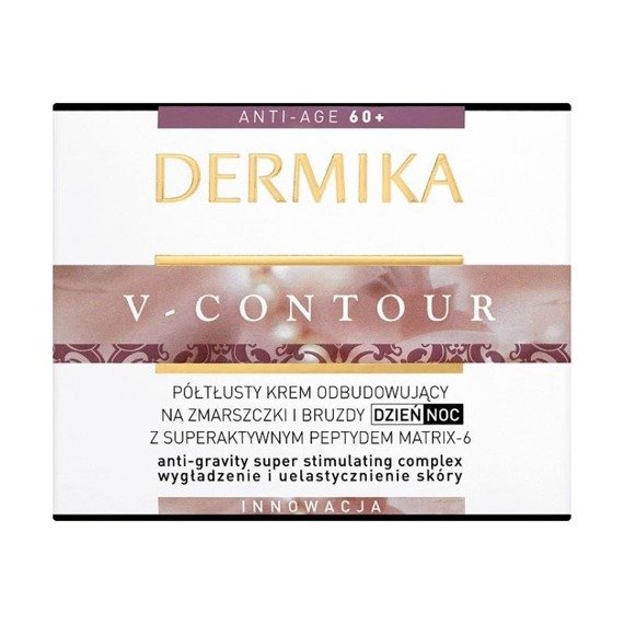 Dermika V-Contour Anti-Age 60+ rebuilding vanishing cream for wrinkles and furrows at night 50ml