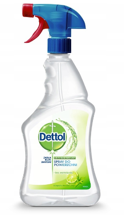 Dettol spray do czyszczenia powierzchni do kuchni antybakteryjny Limonka i Mięta 500ml