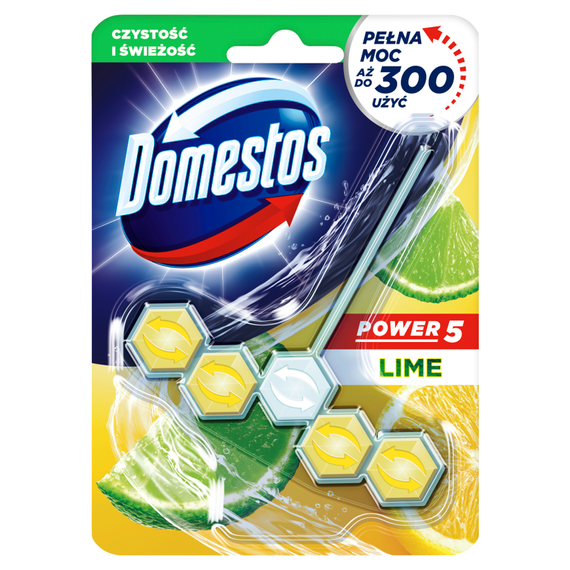 Domestos Power 5 Lime Toilet Block 55g