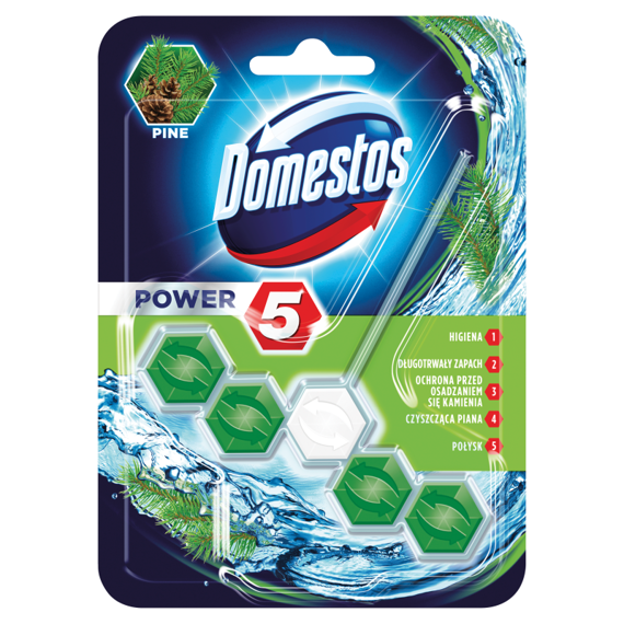 Domestos Power 5 Pine Kostka toaletowa 55 g