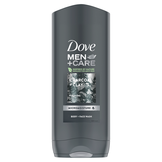 Dove Men+Care Elements Charcoal+Clay Shower Gel 3 in 1 400 ml