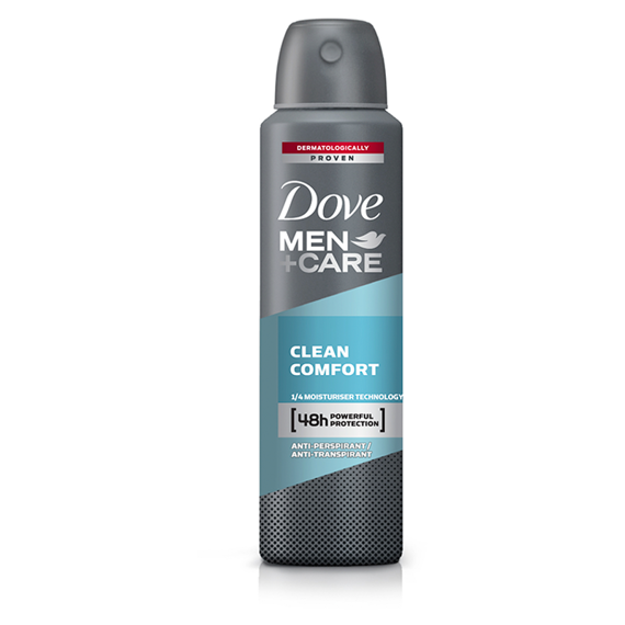 Dove Men Plus Care Clean Comfort Antiperspirant Spray 150ml
