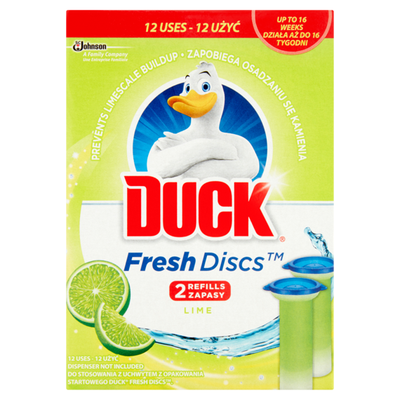 Duck Fresh Lime Dual Discs store disc gel to the toilet 72 ml (2 pieces)