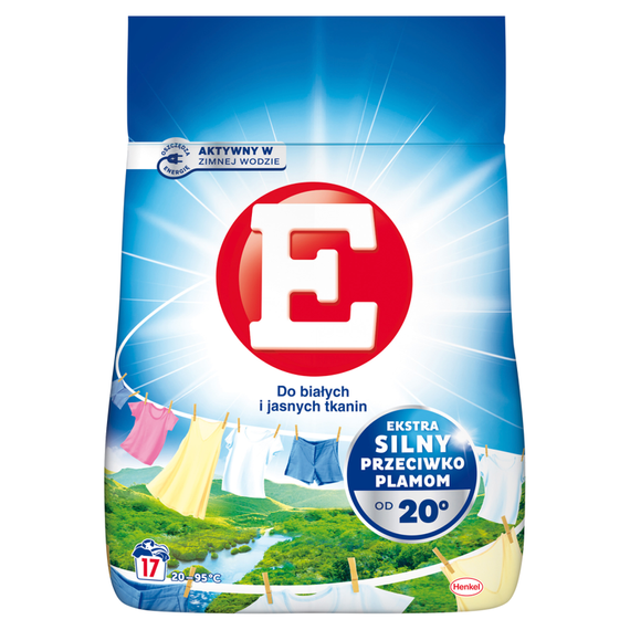 E Washing powder for white and light fabrics 1.02 kg (17 washes)