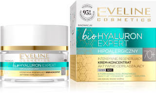 Eveline Bio Hyaluron Expert Intensywnie regenerujący krem-koncentrat aktywnie odmładzający 70+ 50 ml