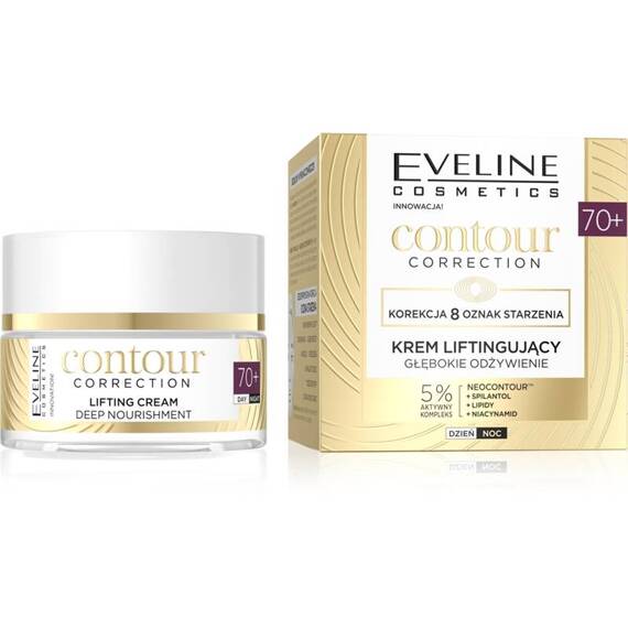 Eveline Contour Correction 70+ Głęboko Odżywiający Krem liftingujący 50 ml