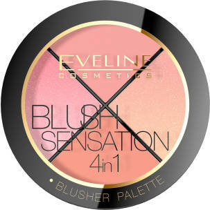 Eveline Cosmetics - BLUSH SENSATION 4IN1 - BLUSHER PALETTE - Paleta 4 róży do twarzy
