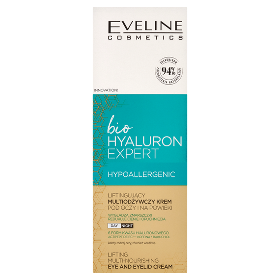 Eveline Cosmetics Bio Hyaluron Expert Lifting Multi-Nourishing Eye and Eyelid Cream 20 ml