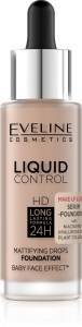 Eveline Cosmetics LIQUID CONTROL HD Podkład z niacynamidem w dropperze  035 Natural Beige