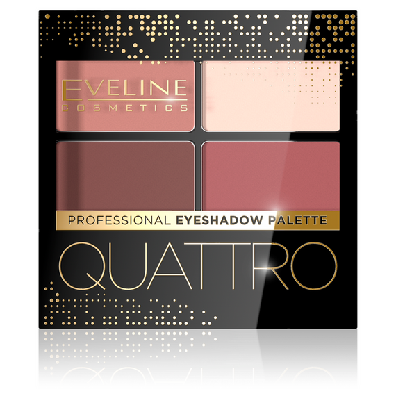 Eveline Cosmetics Quattro Palette of 4 eyeshadows, no. 04