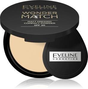 Eveline Cosmetics Wonder Match Matte Pressed Powder with SPF 30, No. 02 Medium Beige