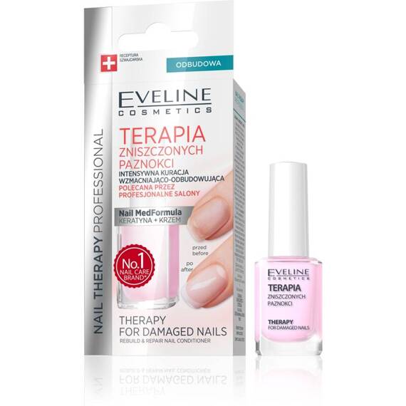 Eveline Nail Therapy odżywka odbudowująca - terapia zniszczonych paznokci