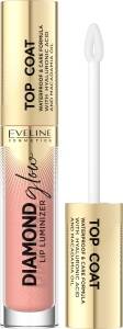 Eveline cosmetics Diamond Glow Lip Luminizer Hyaluronic Acid Lip Gloss, No. 13 Peach Fuzz