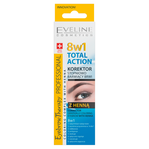 Eyebrow Therapy Professional 8w1 Total Action korektor stopniowo barwiący brwi