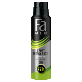 Fa Men Sport Energy Boost 72h Antiperspirant spray with a stimulating scent of ginger and lemon 150 ml