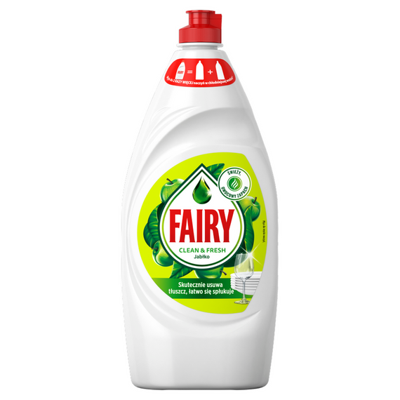 Fairy Clean & Fresh Apple Dishwashing liquid for sparkling clean dishes 900ml