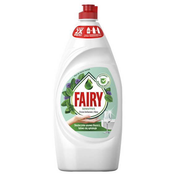 Fairy Sensitive Skin Tea Tree & Mint Washing-up liquid, gentle on the skin 900 ML