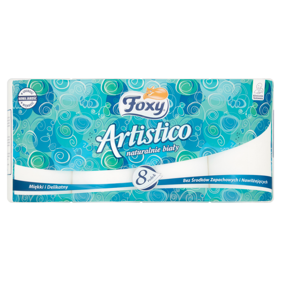 Foxy Artistico white toilet paper 8 rolls