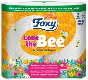 Foxy Ręcznik kuchenny 2 rolki  Love The Bee