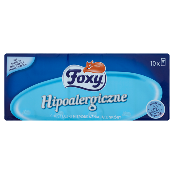 Foxy hypoallergenic wipes non-irritating skin 10 Packs