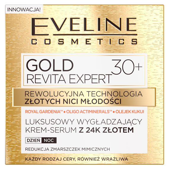GOLD REVITA  EXPERT Luksusowy wygladzający krem-serum z 24k złotem 30+