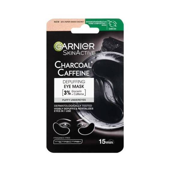 Garnier Charcoal + caffeine płatki pod oczy redukujące opuchliznę 5g