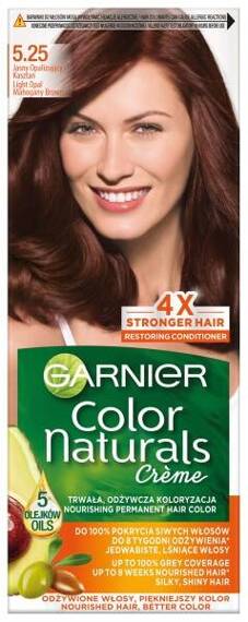 Garnier Color Naturals Creme Hair Dye 5.25 Light Opal Mahogany Brown