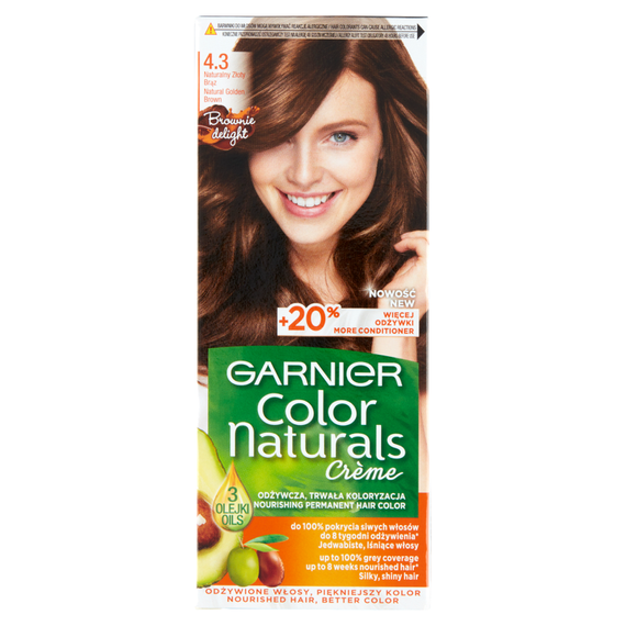 Garnier Color Naturals Crème Hair Dye Natural Golden Brown 4.3