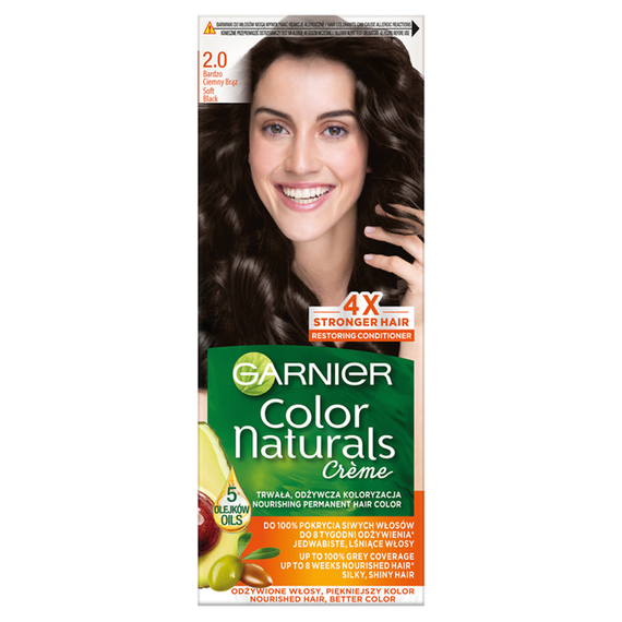 Garnier Color Naturals Crème Hair Dye Very Dark Brown 2.0