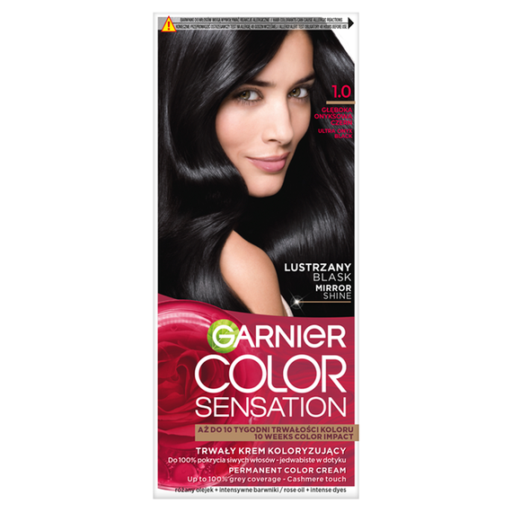 Garnier Color Sensation Permanent Color Cream 1.0 Deep Onyx Black