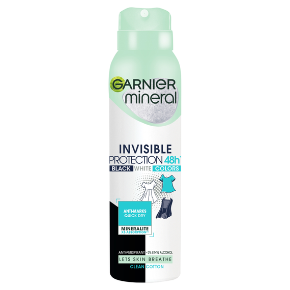 Garnier Mineral Invisible Clean Cotton Antiperspirant 150 ml