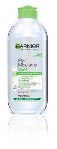 Garnier Skin Naturals Płyn micelarny 3w1 skóra normalna i mieszana 400 ml