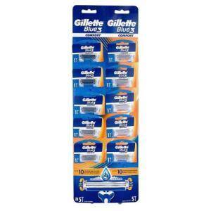 Gillette Blue 3 Plus Comfort Maszynka, 10 sztuk